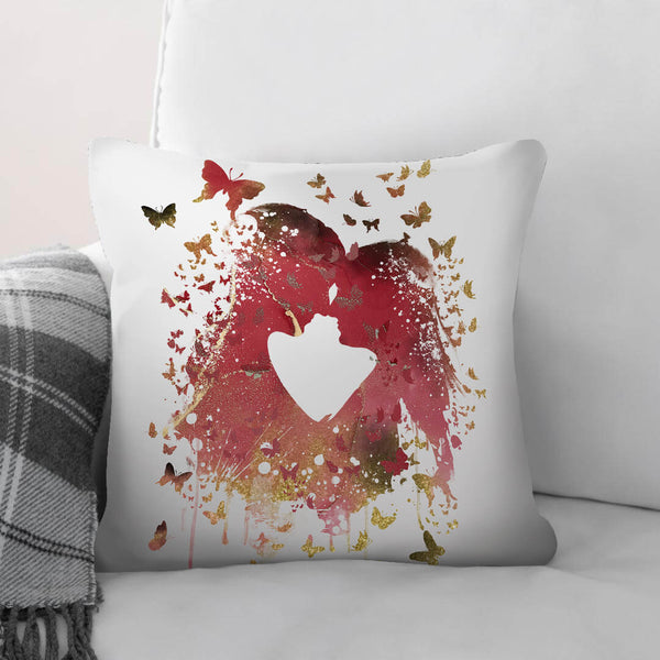 Love in the Butterflies Cushion Cushion 45 x 45cm Clock Canvas