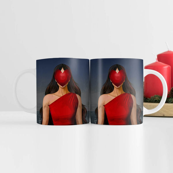 Love Wear a Red Dress Mug Mug White Clock Canvas