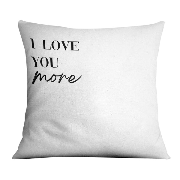 Love You More Cushion Cushion A / 45 x 45cm Clock Canvas