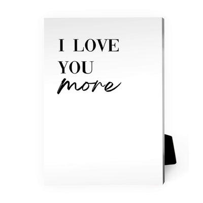 Love you More & Most Desktop Canvas Desktop Canvas A / 13 x 18cm Clock Canvas