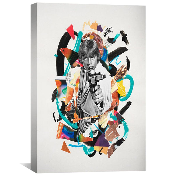 Luke Skywalker Collage Canvas Art Clock Canvas