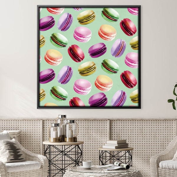 Macaroon Frenzy Canvas Art Clock Canvas