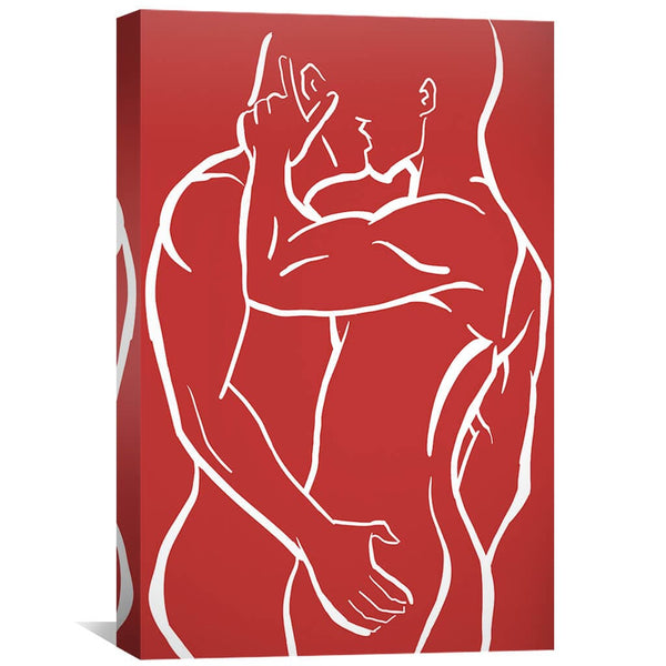 Male Love Canvas Art 30 x 45cm / Unframed Canvas Print Clock Canvas