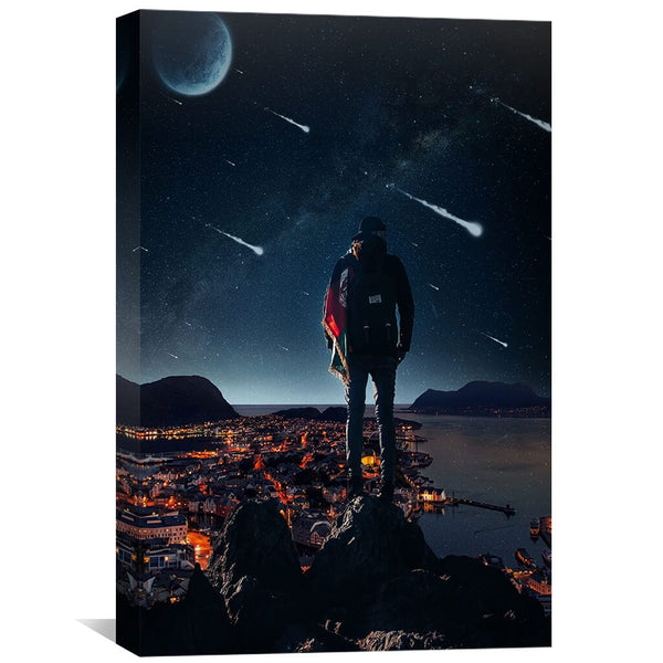 Man Standing Canvas Art 30 x 45cm / Unframed Canvas Print Clock Canvas