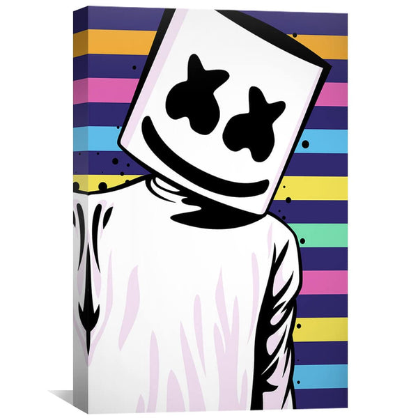 Marshmello 1 Canvas Art 30 x 45cm / Unframed Canvas Print Clock Canvas