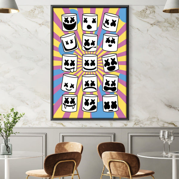 Marshmello 2 Canvas Art Clock Canvas