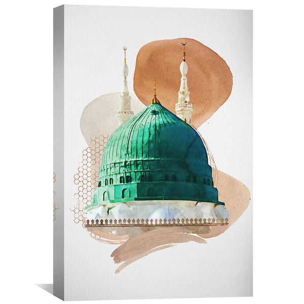 Masjidu Nabavi Mosque 175 Canvas Art Clock Canvas