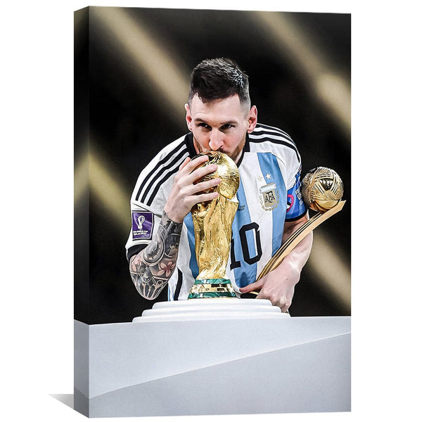 Messi Kiss Canvas Art Clock Canvas