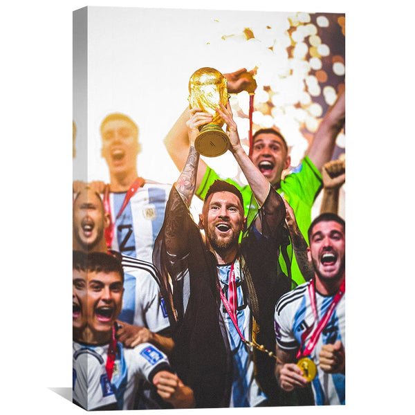 Messi the Champion Canvas Art Clock Canvas