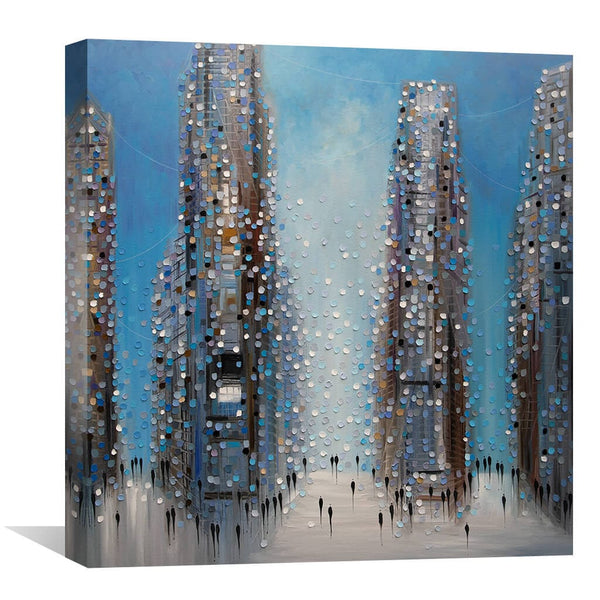 Midtown Life Canvas Art 30 x 30cm / Unframed Canvas Print Clock Canvas