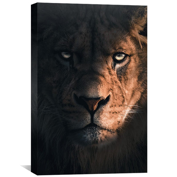 Mighty Lion Canvas Art 40 x 60cm / Unframed Canvas Print Clock Canvas