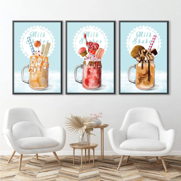 Milkshakes Canvas Art Clock Canvas