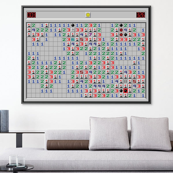 Minesweeper Canvas Art Clock Canvas