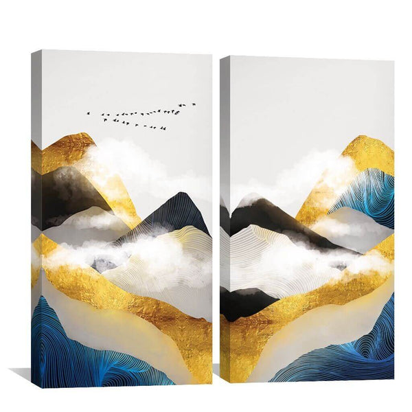 Misty Mountain Canvas Art Clock Canvas