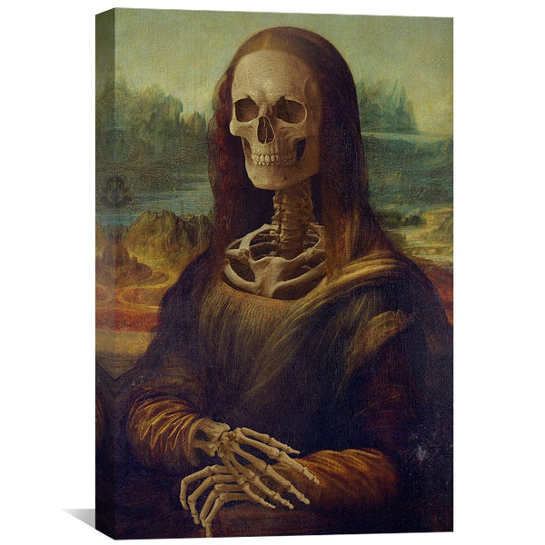 Monalisa Skelleton Canvas Art Clock Canvas