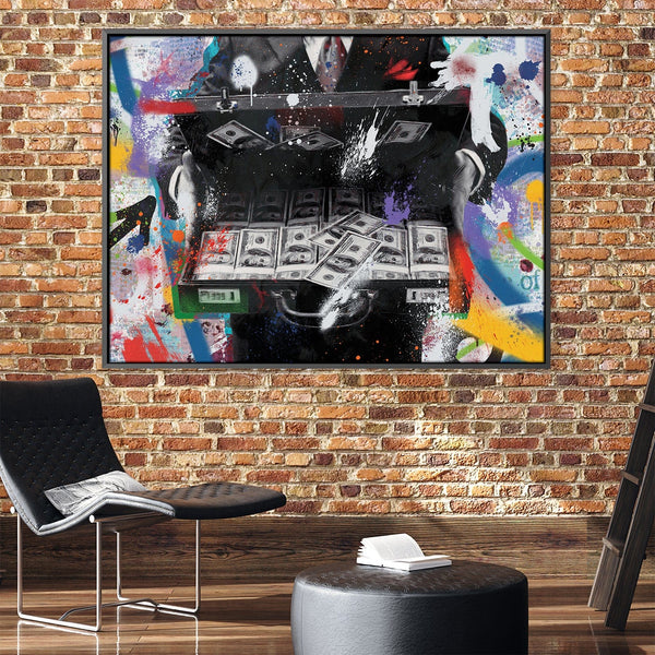 Money Case Canvas Art Clock Canvas