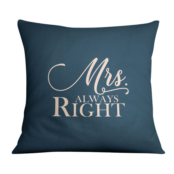 Mr. & Mrs Right Cushion Cushion A / 45 x 45cm Clock Canvas