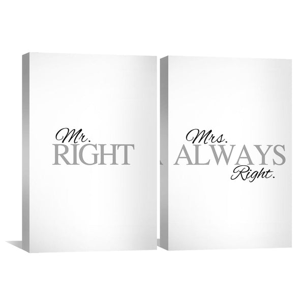 Mrs. Always Right Canvas Art Clock Canvas