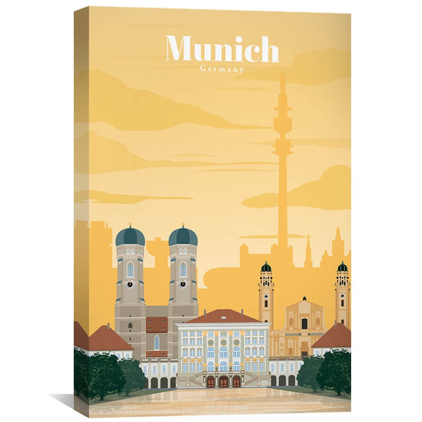 Munich Canvas - Studio 324 Art Clock Canvas