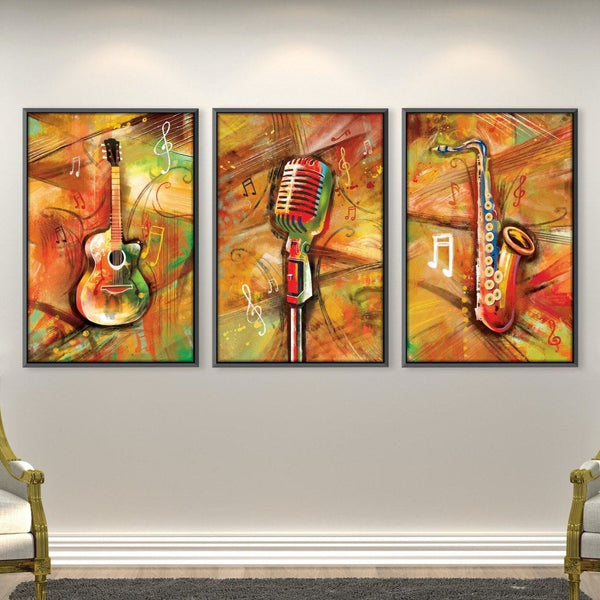 Musical Vibes Canvas Art Clock Canvas