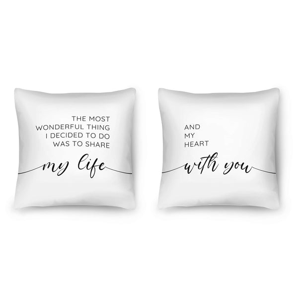 My Life With You Cushion Cushion Clock Canvas