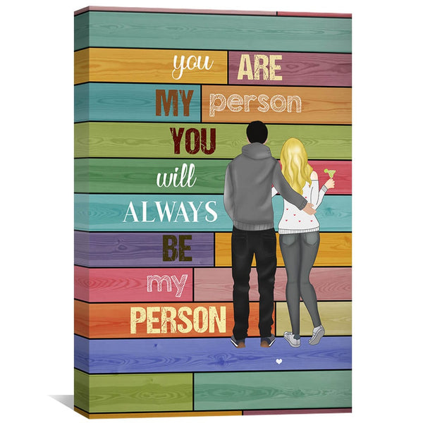 My Person Canvas Art 30 x 45cm / Standard Gallery Wrap Clock Canvas