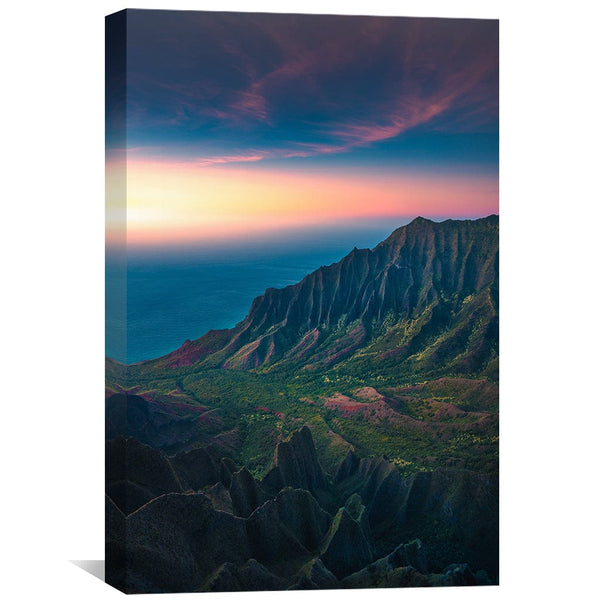 Na Pali Serenity Canvas Art Clock Canvas