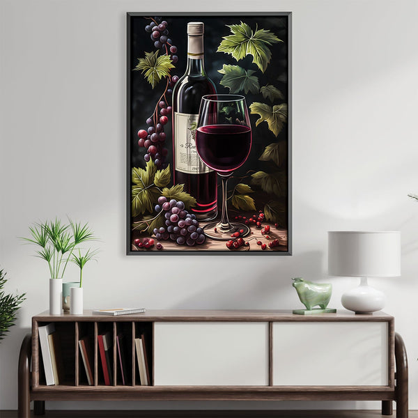 Natural Wine Canvas Art Clock Canvas