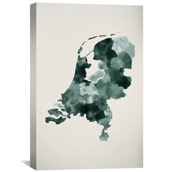 Netherlands Watercolor Canvas Art 30 x 45cm / Unframed Canvas Print Clock Canvas