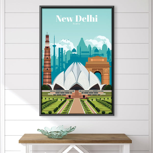 New Delhi Canvas - Studio 324 Art Clock Canvas