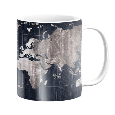 Noir Map Mug Mug White Clock Canvas