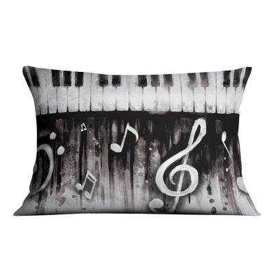 Noir Piano Cushion Cushion 48 x 33cm Clock Canvas