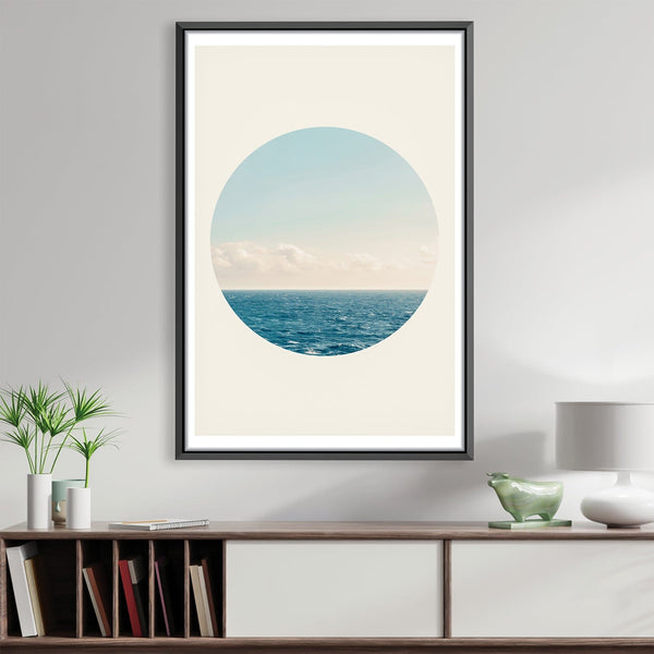 Ocean Horizon Canvas Art Clock Canvas