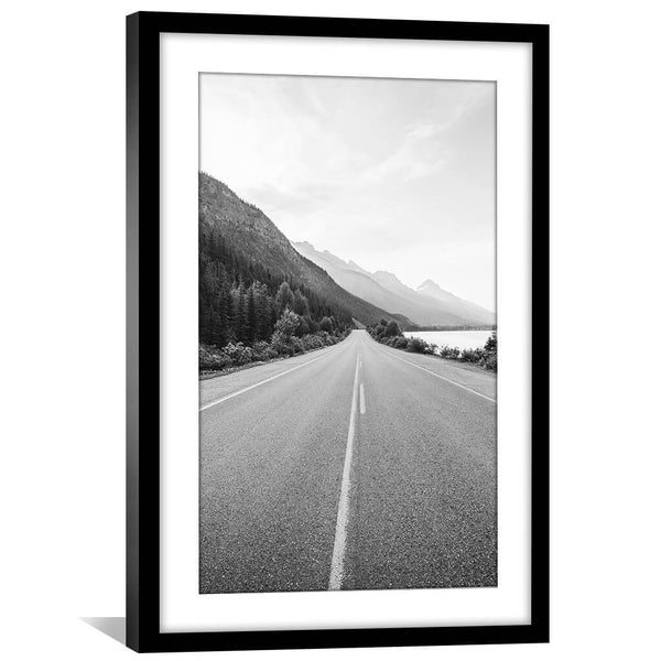 Open Road Print Art 30 x 45cm / Unframed Canvas Print Clock Canvas