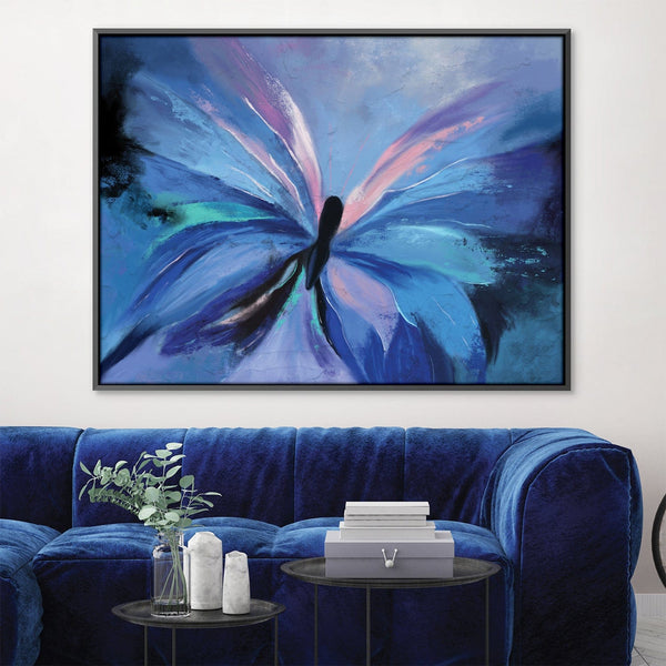 Out Of The Paint Butterfly Canvas Art Clock Canvas