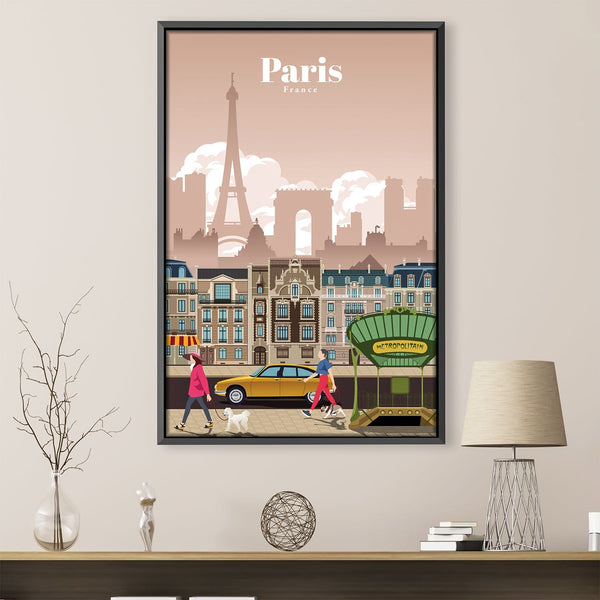 Paris Canvas - Studio 324 Art Clock Canvas