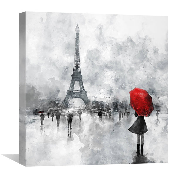 Paris Moods Canvas Art 30 x 30cm / Unframed Canvas Print Clock Canvas