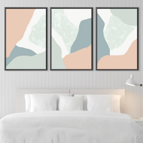 Pastel Curves Canvas Art Clock Canvas