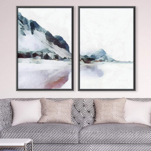 Pastel Mountains Canvas Art Clock Canvas