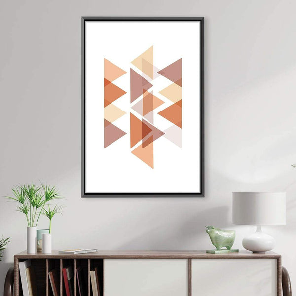 Pastel Triangles Canvas Art Clock Canvas