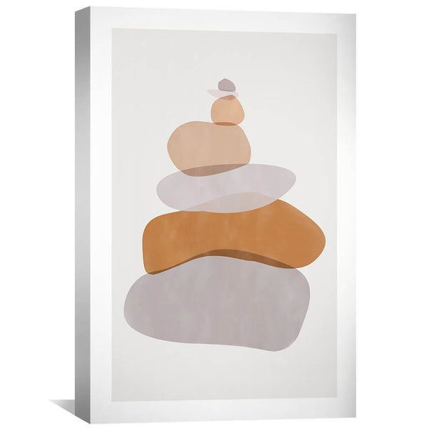 Pebble Stack Canvas Art Clock Canvas