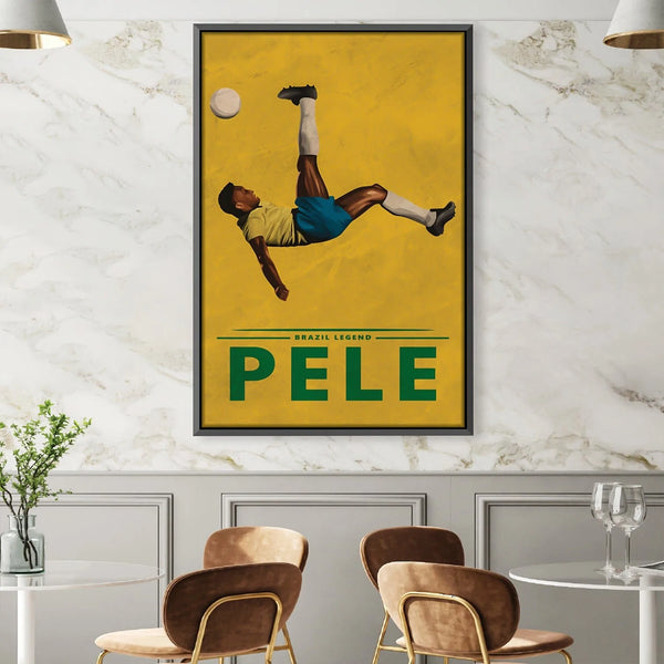 Pele Bicycle Kick Canvas Art Clock Canvas