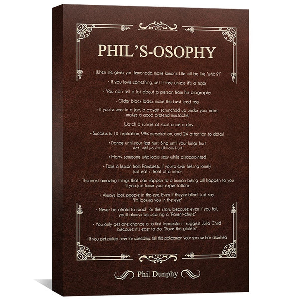 Phil's-osophy Canvas Art Clock Canvas