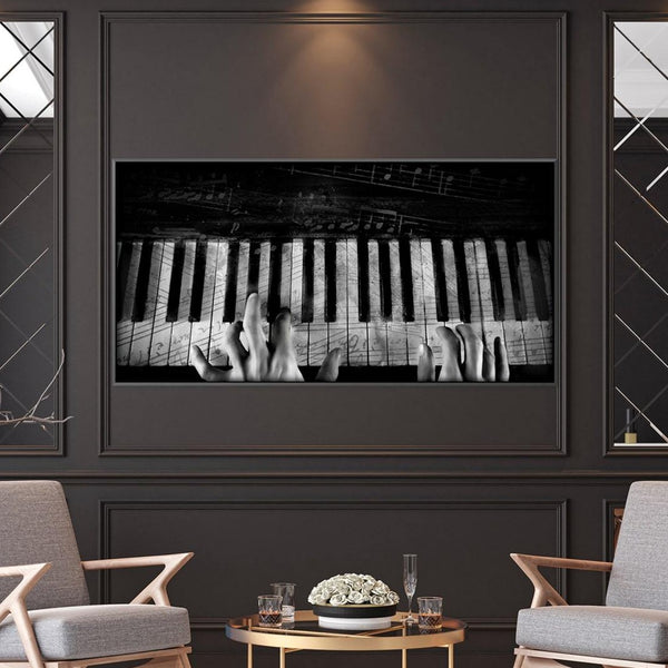 Piano Symphony Canvas Art Clock Canvas