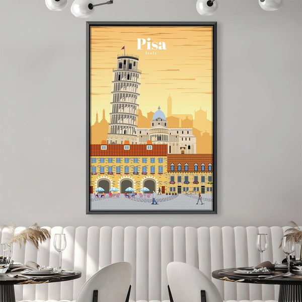 Pisa Canvas - Studio 324 Art Clock Canvas