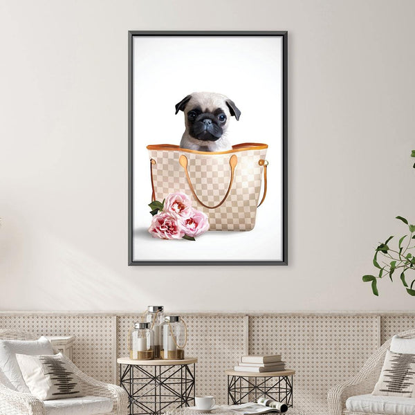 Pug Life Canvas Art Clock Canvas