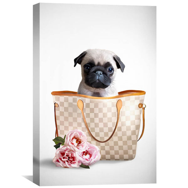 Pug Life Canvas Art 30 x 45cm / Unframed Canvas Print Clock Canvas