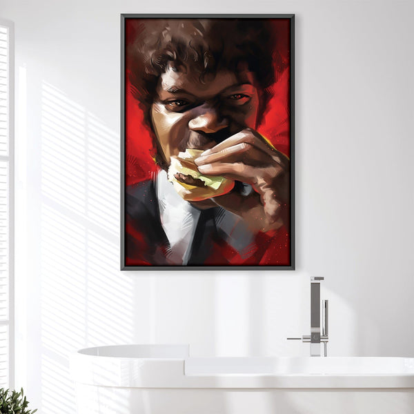 Pulf Fiction Burger Canvas Art 30 x 45cm / Unframed Canvas Print Clock Canvas