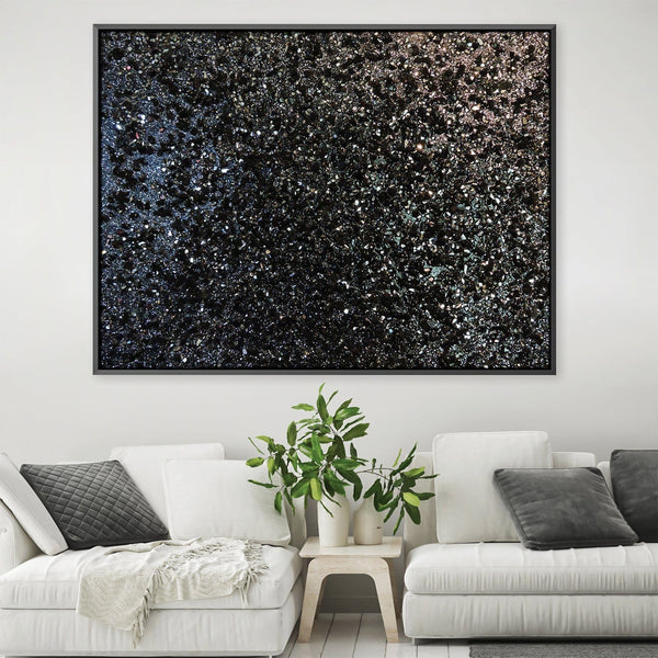 Pure Onyx Canvas Art 45 x 30cm / Unframed Canvas Print Clock Canvas