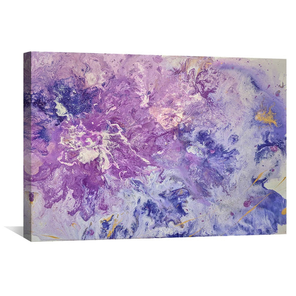 Purple Marble Canvas Art Clock Canvas